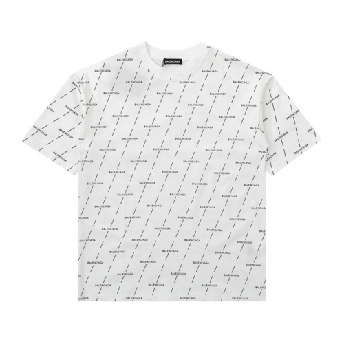 バレンシアガユニセックスコットン半袖Tシャツl01026ホワイト