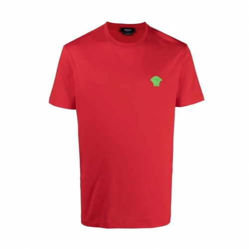 ヴェルサーチェメンズメデューサ半袖Tシャツr0834レッド
