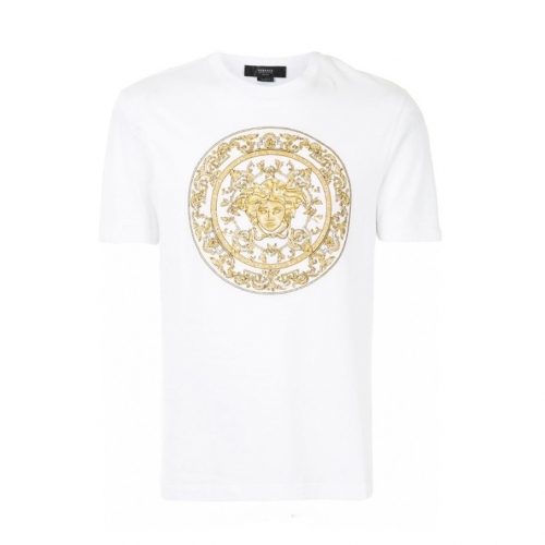 ヴェルサーチェメンズメデューサ半袖Tシャツr0835ホワイト