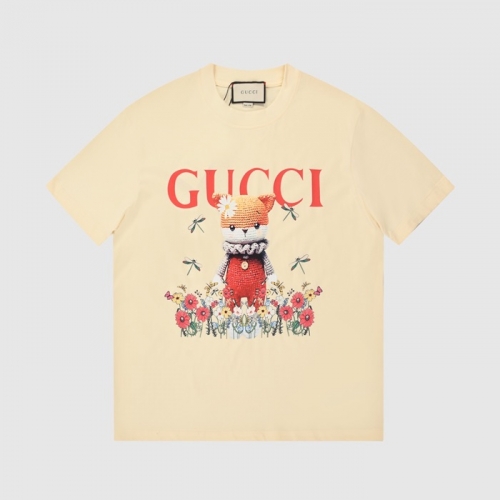 グッチユニセックス半袖Tシャツc03698アイボリー