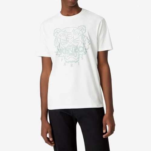 ケンゾーメンズタイガーカジュアルコットン半袖Tシャツn0147ホワイト