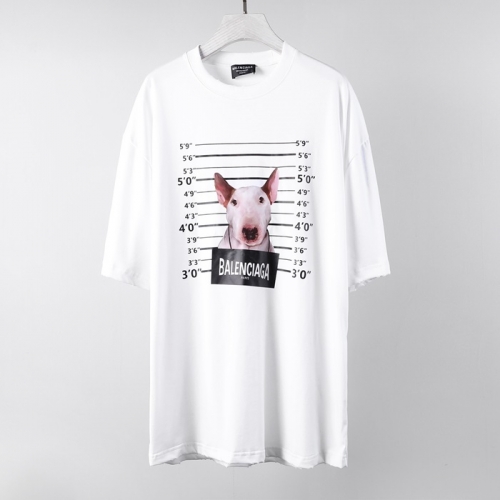 バレンシアガユニセックスコットン半袖Tシャツl01031ホワイト