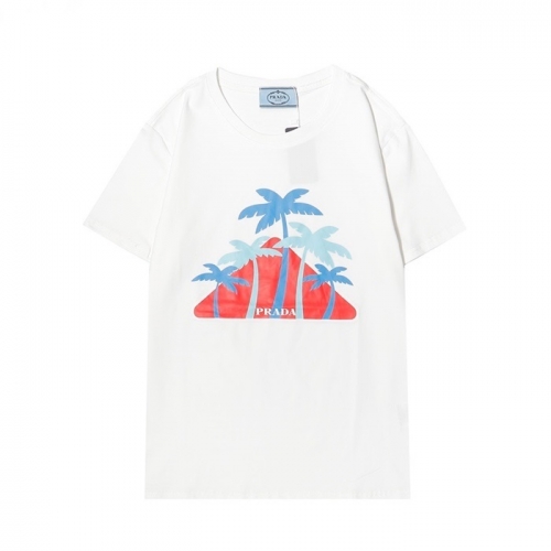 カジュアルプラダメンズベーシックポロ半袖Tシャツa02263ホワイト