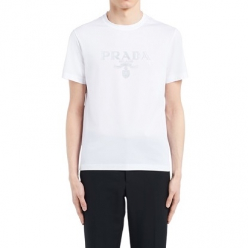 プラダメンズベーシックポロ半袖Tシャツa02265ホワイト