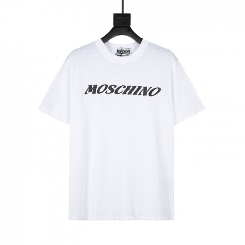 モスキーノユニセックスコットン半袖Tシャツs0164ホワイト