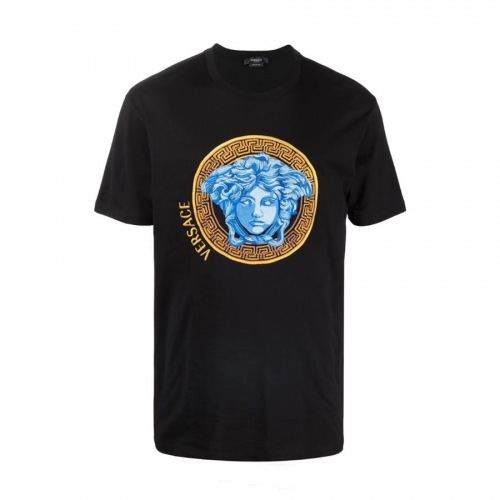 ヴェルサーチェメンズメデューサ半袖Tシャツr0848ブラック