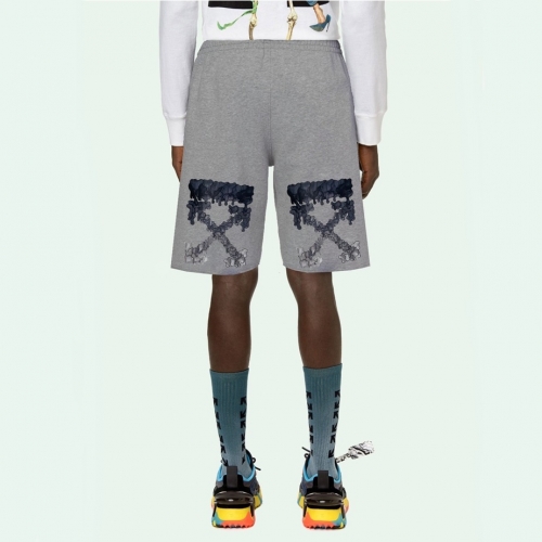 オフホワイトメンズカジュアルトレーニングショートパンツf0738グレー
