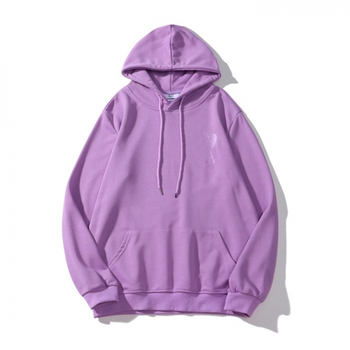 アミメンズコットンフーディ0125パープル