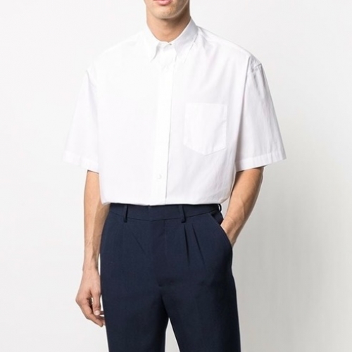 アミメンズカジュアルコットン半袖シャツ0126