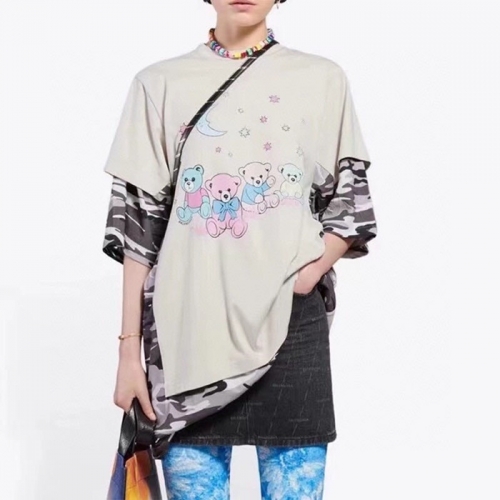 グッチユニセックス半袖Tシャツc03739ベージュ