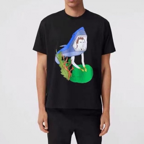 バーバリーメンズコットン半袖Tシャツr03872ブラック