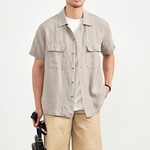 エルメネジルドゼニアエルメネジルドゼニアメンズビジネス半袖Tシャツg0296グレー