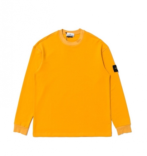 --ストーンアイランドメンズコットンスウェットシャツo0341イエロー
