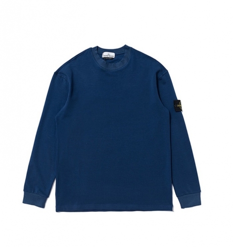 --ストーンアイランドメンズコットンスウェットシャツo0343ネイビー