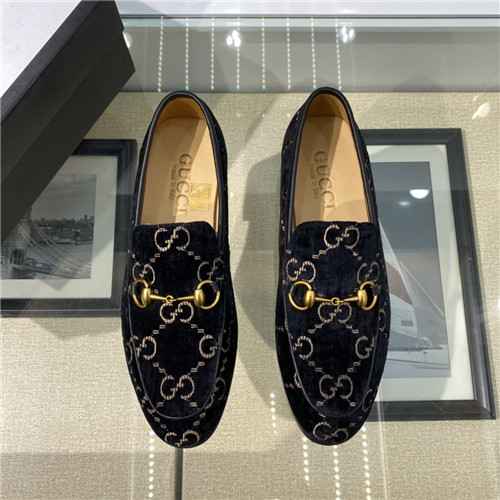 ,S1483グッチメンズレザーローファー,ブラック