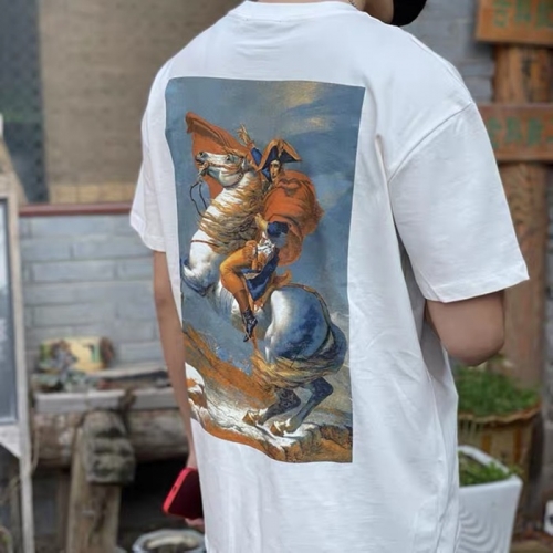 フィアオブゴッドユニセックスミニマルコットン半袖Tシャツa0277ホワイト