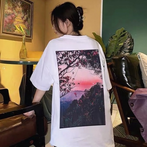 フィアオブゴッドユニセックスミニマルコットン半袖Tシャツa0279ホワイト