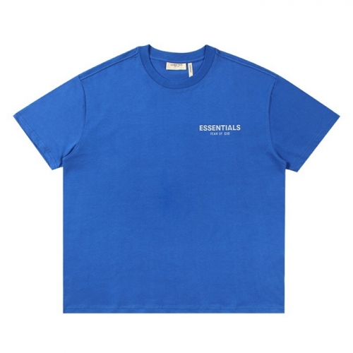 フィアオブゴッドユニセックスミニマルコットン半袖Tシャツa0281ブルー