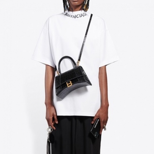 バレンシアガユニセックスコットン半袖Tシャツl01063ホワイト