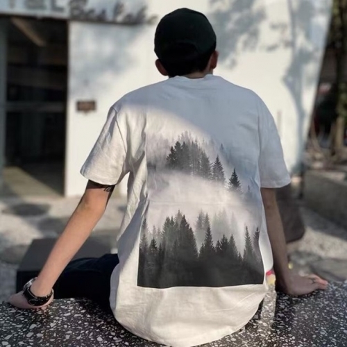 フィアオブゴッドユニセックスミニマルコットン半袖Tシャツa0286ホワイト