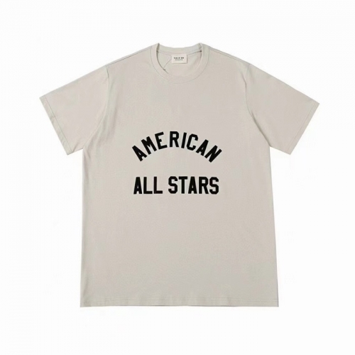 フィアオブゴッドユニセックスミニマルコットン半袖Tシャツa0298ベージュ