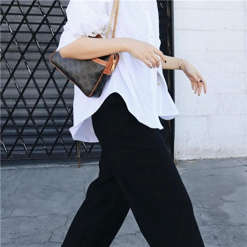 セリーヌ,B0691セリーヌレディースレザーチェーンハボバッグ,21,ブラウン