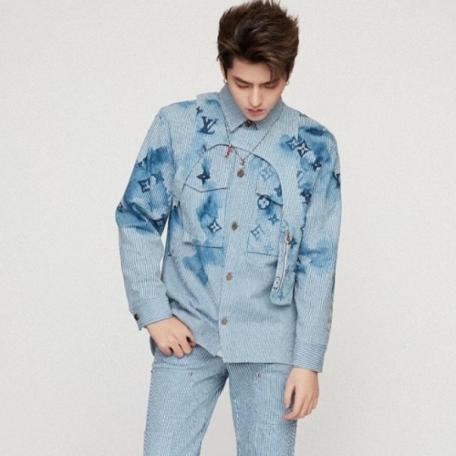 ルイヴィトンメンズトレンディシャツu02904ブルー