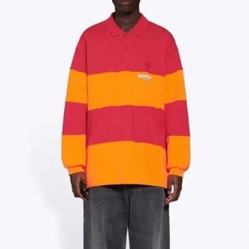 -バレンシアガメンズクルーネックコットンスウェットシャツl01074オレンジ