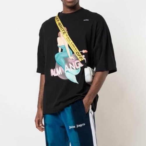 パームエンジェルスユニセックスコットン半袖Tシャツシャツm0310ブラック