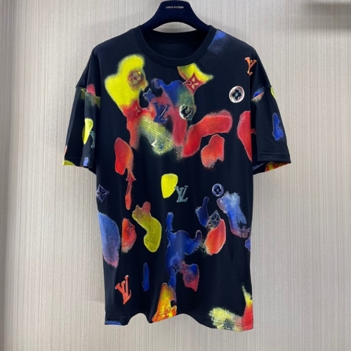 ルイヴィトンユニセックス半袖Tシャツu02945ブラック