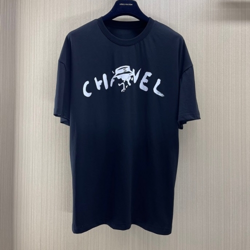 'シャネルユニセックス''コットン半袖Tシャツl0704ブラック