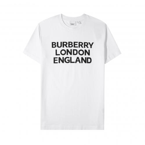 バーバリーレディースコットン半袖Tシャツr03888ホワイト