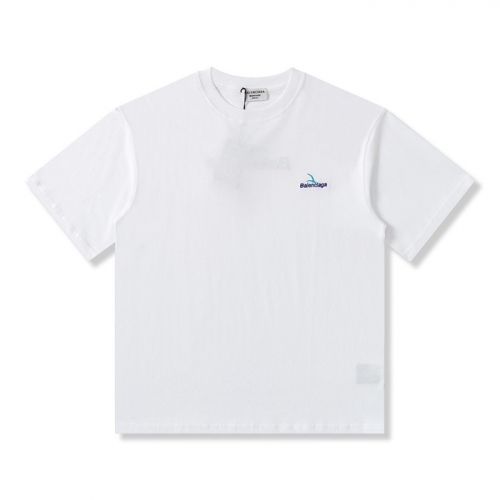 バレンシアガユニセックスコットン半袖Tシャツl01077ホワイト