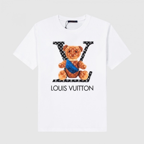 ルイヴィトンユニセックス半袖Tシャツu02961ホワイト