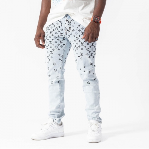 ルイヴィトンメンズモノグラムカジュアルパンツu02964ブルー