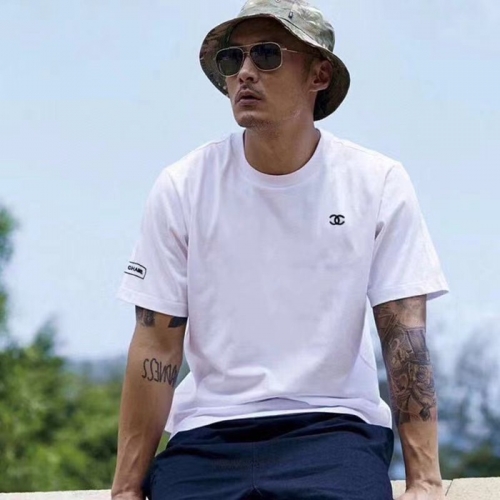 'シャネルユニセックス''コットン半袖Tシャツl0703ホワイト