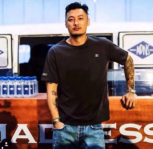 'シャネルユニセックス''コットン半袖Tシャツl0710ブラック