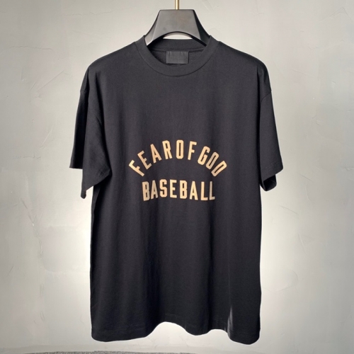 フィアオブゴッドユニセックスミニマルコットン半袖Tシャツa0301グレー