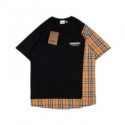 バーバリーユニセックスコットン半袖Tシャツr03993ブラック