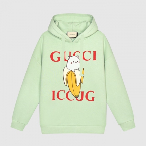 グッチユニセックスカジュアルオーバーサイズコットンフーディc03797ミント