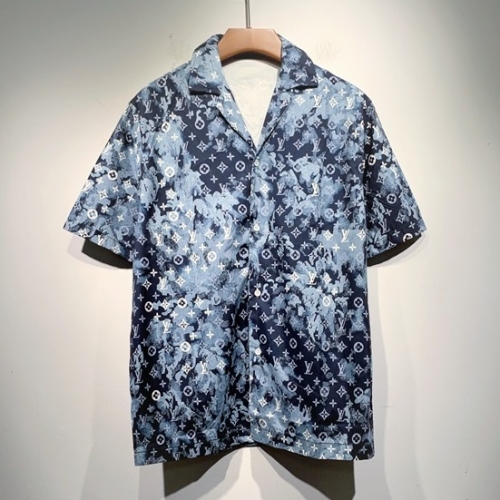 ルイヴィトンユニセックス半袖Tシャツu02989ブルー