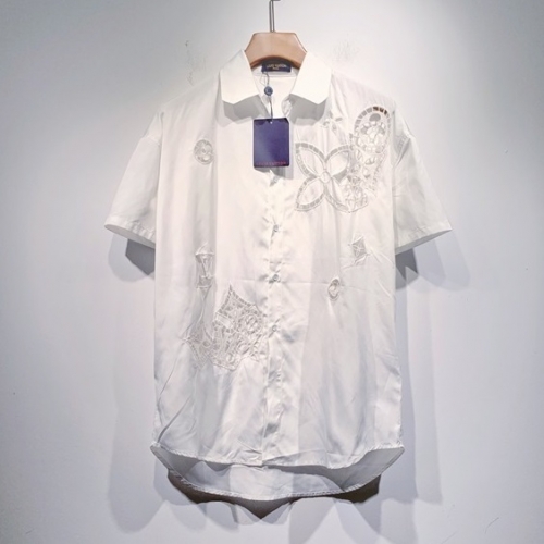 ルイヴィトンユニセックス半袖Tシャツu02991ホワイト