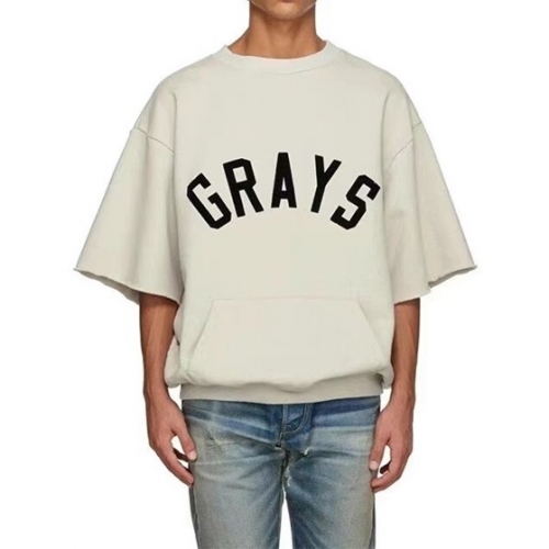 フィアオブゴッドユニセックスミニマルコットン半袖Tシャツa0302ホワイト