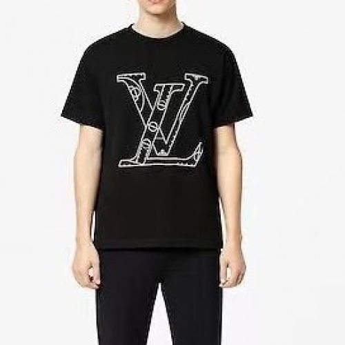 ルイヴィトンユニセックス半袖Tシャツu03313ブラック