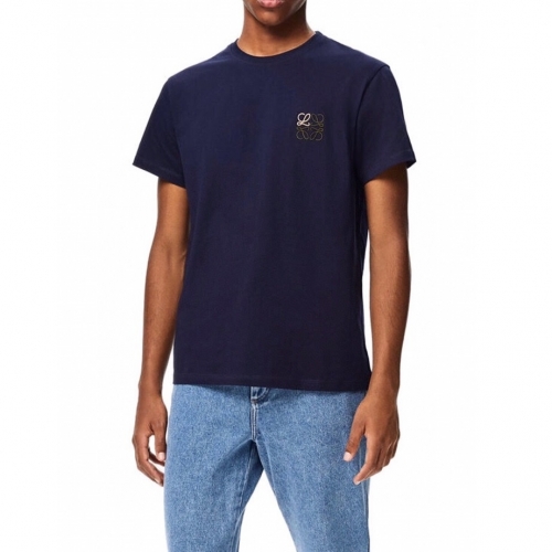 ロエベメンズポロ半袖Tシャツe0444ネイビー