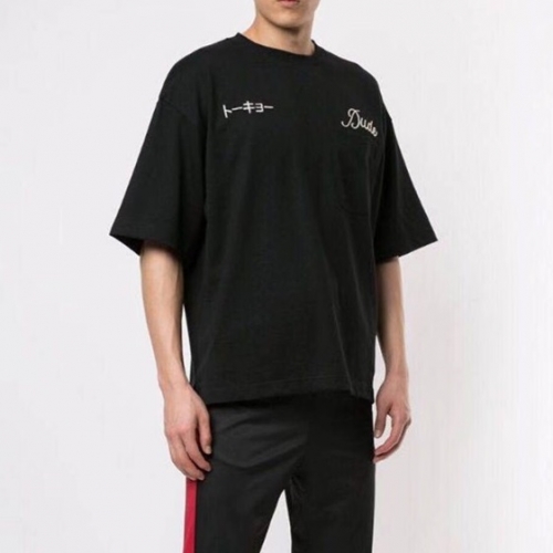 ユニークメゾンマルジェラユニセックスプリントコットン半袖Tシャツi0054ブラック