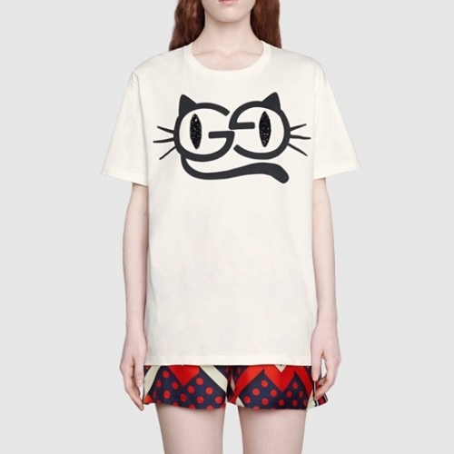 グッチユニセックス半袖Tシャツc03829ホワイト