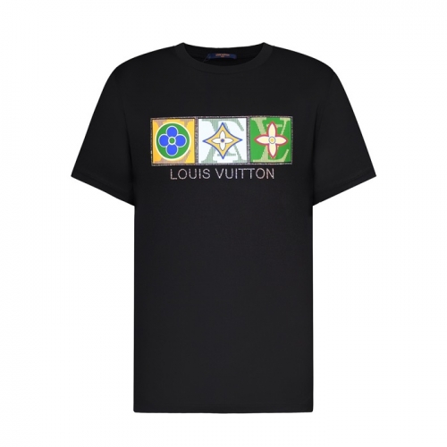 ルイヴィトンユニセックス半袖Tシャツu03327ブラック