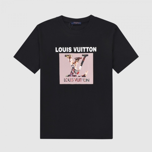 ルイヴィトンユニセックス半袖Tシャツu03342ブラック