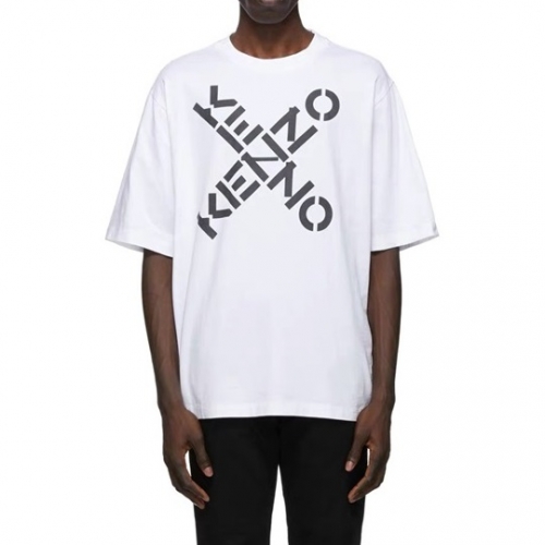 ケンゾーメンズタイガーカジュアルコットン半袖Tシャツn0154ホワイト